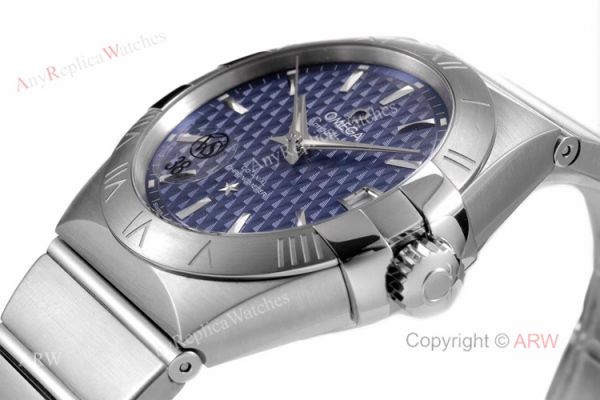 New vsf Watches Swiss Omega Constellation Blue Dial Stainless Steel Replica Watches New vsf Watches Swiss Omega Constellation Blue Dial Stainless Steel Replica Watches
