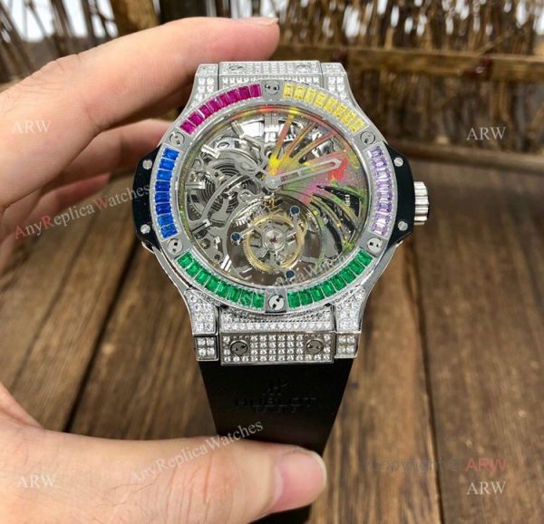 Hublot Big Bang Tourbillon Rainbow Diamond Limited Edition Copy Watch Hublot Big Bang Tourbillon Rainbow Diamond Limited Edition Copy Watch