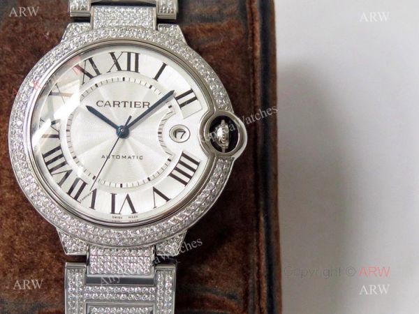 (TW) Best Replica Cartier Ballon Bleu Diamond Watches With Silver Dial (TW) Best Replica Cartier Ballon Bleu Diamond Watches With Silver Dial
