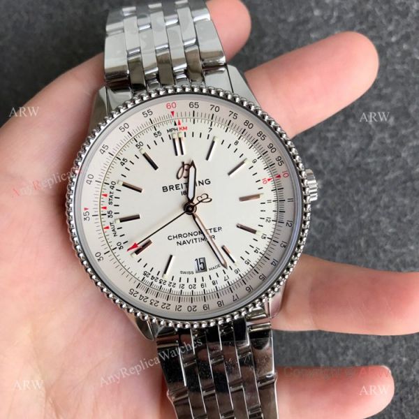 New Breitling Navitimer B01 White Dial Replica Watches 41mm New Breitling Navitimer B01 White Dial Replica Watches 41mm
