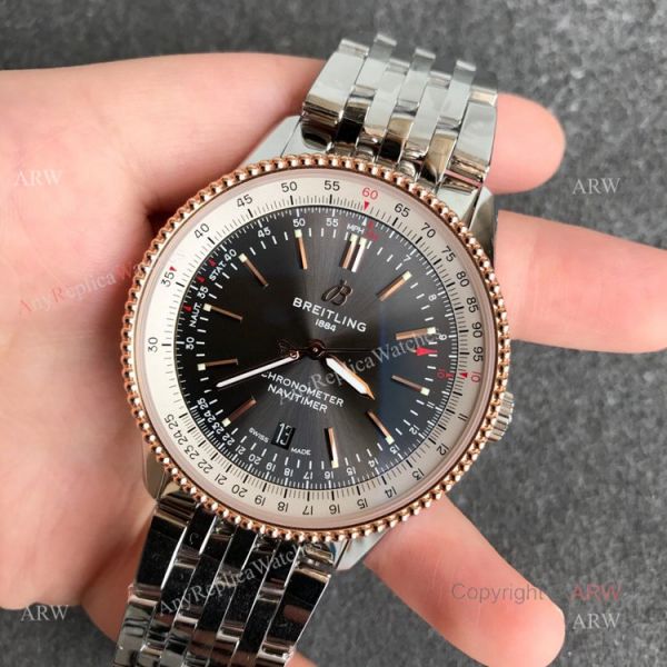 New Breitling Navitimer Automatic 41 Rose Gold Grey Dial Replica Watches New Breitling Navitimer Automatic 41 Rose Gold Grey Dial Replica Watches