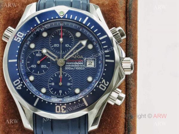 Swiss Replica Omega Seamaster Diver 300M Blue Wave Dial ETNZ Limited Edition Watch Swiss Replica Omega Seamaster Diver 300M Blue Wave Dial ETNZ Limited Edition Watch