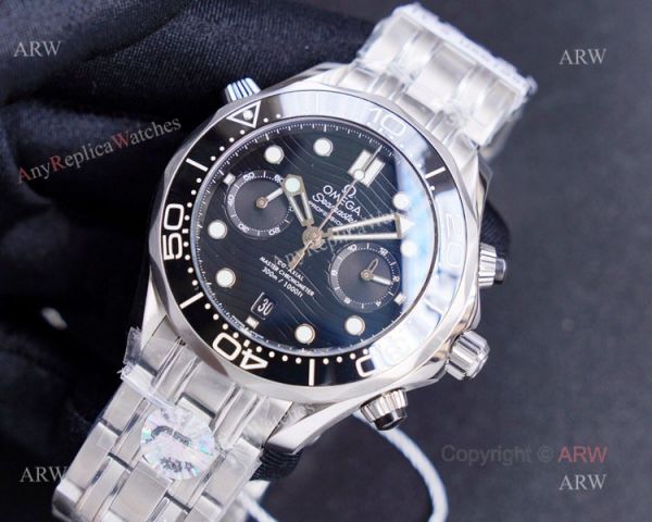 (TW) New Omega Seamaster Diver 300m Chronograph Black Dial Swiss Replica Watches (TW) New Omega Seamaster Diver 300m Chronograph Black Dial Swiss Replica Watches