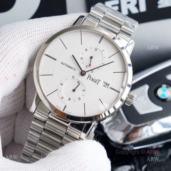 New Piaget Altiplano Two Time Zone Stainless Steel Replica Watch 41mm New Piaget Altiplano Two Time Zone Stainless Steel Replica Watch 41mm