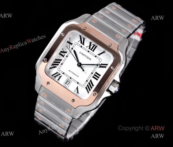 Faux Cartier Santos Mens Watch With Cartier Quickswitch Straps Faux Cartier Santos Mens Watch With Cartier Quickswitch Straps