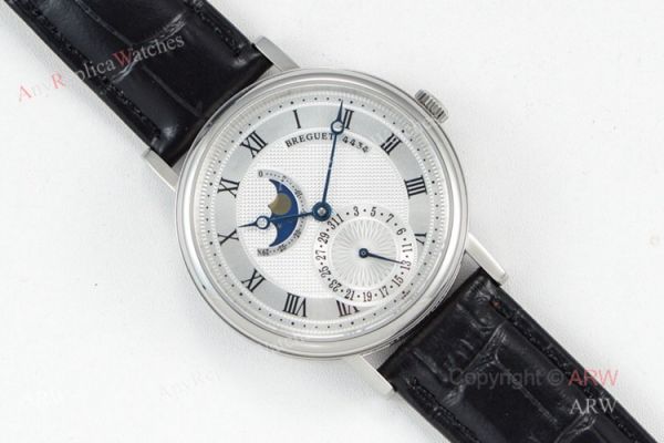 Replica Breguet Classique Moonphase Watch 40mm Breguet Black Leather Strap Replica Breguet Classique Moonphase Watch 40mm Breguet Black Leather Strap