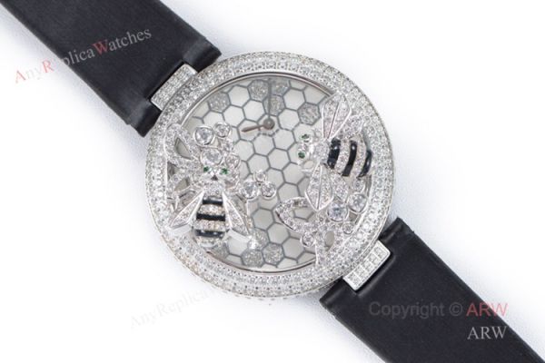 Swiss Quartz Cartier Le Cirque Animalier De Cartier With Bees Silver Diamond Watch Replica Swiss Quartz Cartier Le Cirque Animalier De Cartier With Bees Silver Diamond Watch Replica
