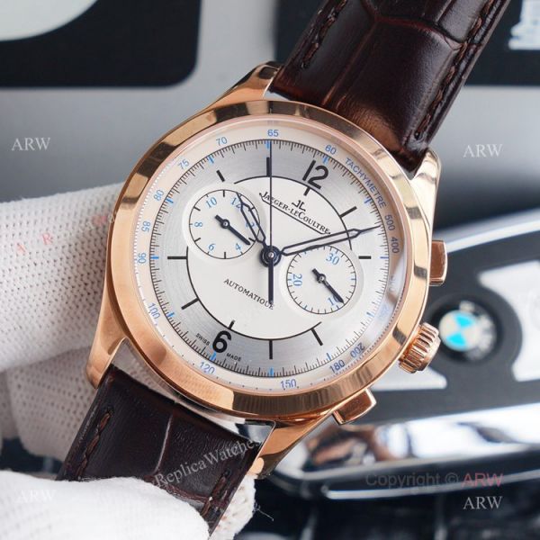 Swiss 7750 Jaeger Lecoultre Master Chronograph Rose Gold Replica Watch 40mm Swiss 7750 Jaeger Lecoultre Master Chronograph Rose Gold Replica Watch 40mm