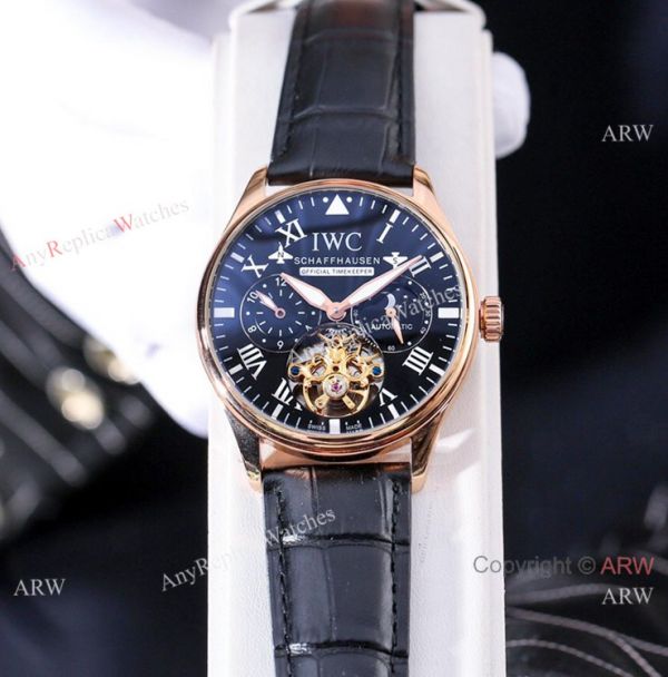 New IWC Schaffhausen Complications Men Watch White Dial Brown Leather Strap New IWC Schaffhausen Complications Men Watch White Dial Brown Leather Strap