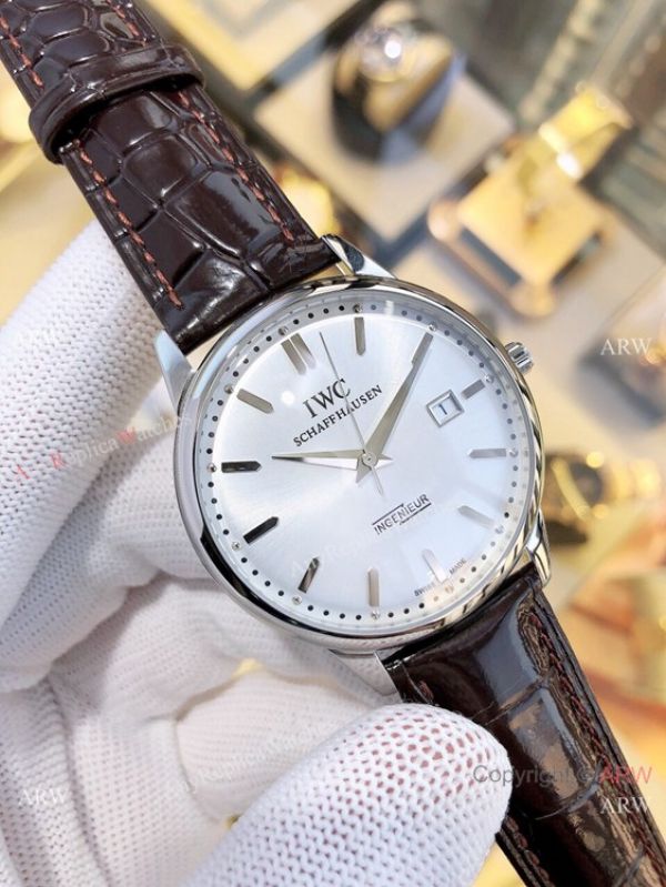 IWC Ingenieur Replica Watches Gold Case Black Leather Strap IWC Ingenieur Replica Watches Gold Case Black Leather Strap