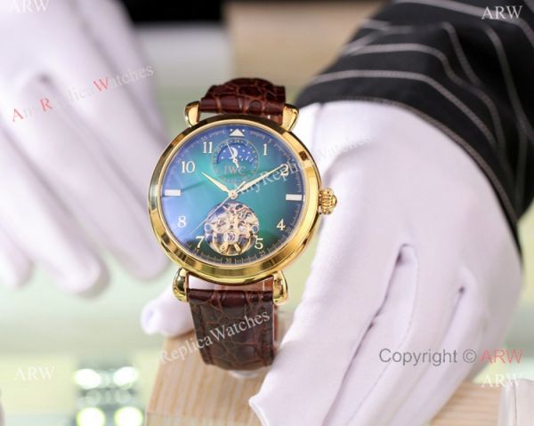 High Quality IWC Tourbillon Moonphase Blue and Gold Watches High Quality IWC Tourbillon Moonphase Blue and Gold Watches