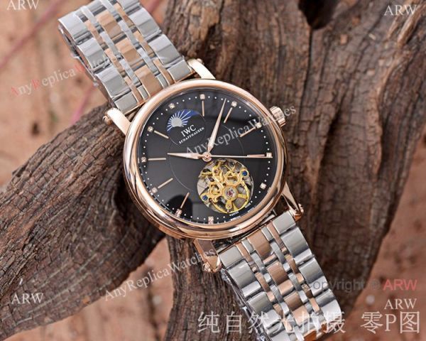 Copy IWC Schaffhausen Tourbillon Moon 2Tone Rose Gold Watches 42mm Low Price Copy IWC Schaffhausen Tourbillon Moon 2Tone Rose Gold Watches 42mm Low Price