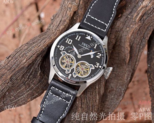 Copy IWC Big Pilots Double tourbillon Men Watches Ss Blue Face Copy IWC Big Pilots Double tourbillon Men Watches Ss Blue Face