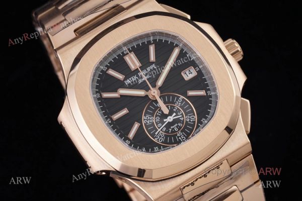 3K Factory Patek Philippe Nautilus Rose Gold 5980 Chronograph Swiss Replica Watches 3K Factory Patek Philippe Nautilus Rose Gold 5980 Chronograph Swiss Replica Watches