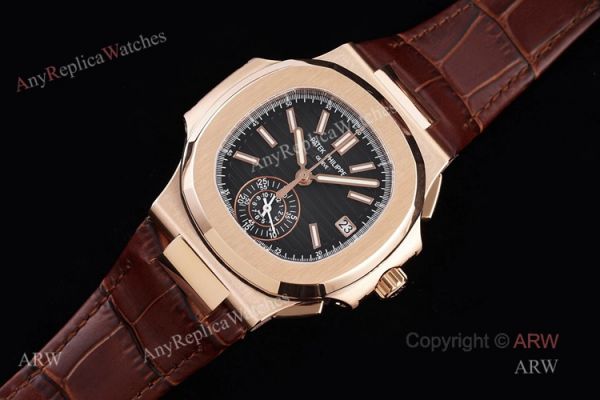 3K Factory V2 Patek Philippe Nautilus 5980 Rose Gold Black Chronograph Dial Swiss Replica Watch 3K Factory V2 Patek Philippe Nautilus 5980 Rose Gold Black Chronograph Dial Swiss Replica Watch