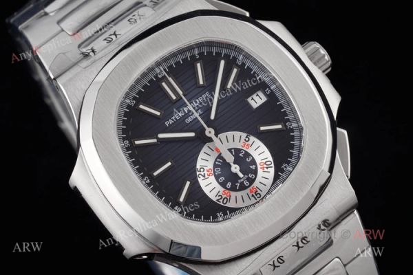New Patek Philippe Nautilus Chronograph 5980 Mens Watch Replica Dark Blue Dial New Patek Philippe Nautilus Chronograph 5980 Mens Watch Replica Dark Blue Dial