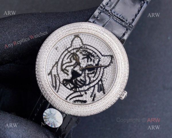 Swiss Grade Cartier Panther Diamonds Cartier Watch Copy Men 44mm Swiss Grade Cartier Panther Diamonds Cartier Watch Copy Men 44mm