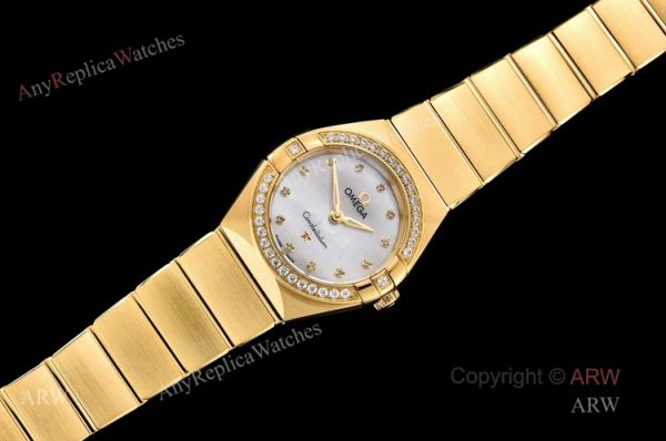 GF Factory Yellow Gold Omega Constellation Quartz Swiss Made Knockoff Watch 25mm GF Factory Yellow Gold Omega Constellation Quartz Swiss Made Knockoff Watch 25mm