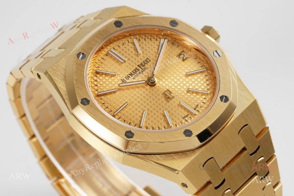 New 15202 Audemars Piguet Royal Oak All Gold Swiss Replica Watch 39mm New 15202 Audemars Piguet Royal Oak All Gold Swiss Replica Watch 39mm