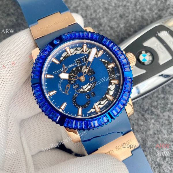 Best Replica Ulysse Nardin Automatic Watches Chocolate Dial Diamond Bezel Best Replica Ulysse Nardin Automatic Watches Chocolate Dial Diamond Bezel