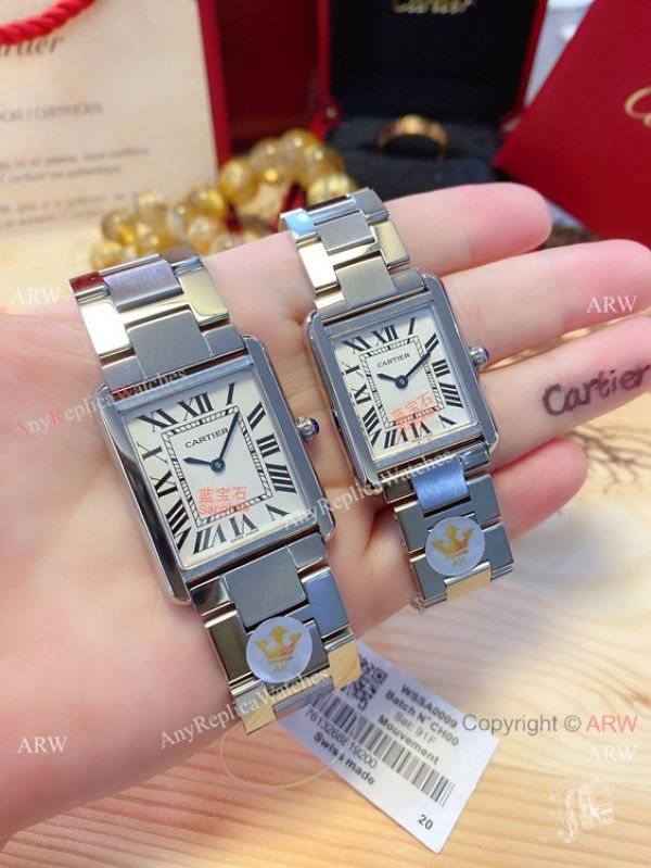NEW! Replica Cartier Tank Solo Yellow Gold Couple Watches Quartz NEW! Replica Cartier Tank Solo Yellow Gold Couple Watches Quartz