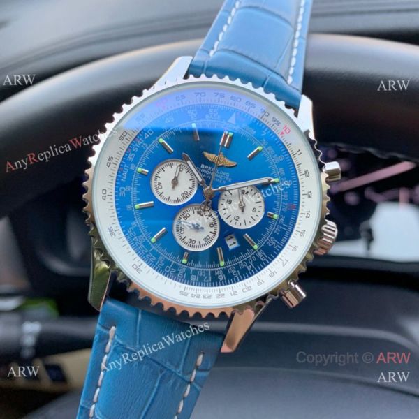 Best Replica Breitling Navitimer 01 Watch Blue Leather Strap Best Replica Breitling Navitimer 01 Watch Blue Leather Strap
