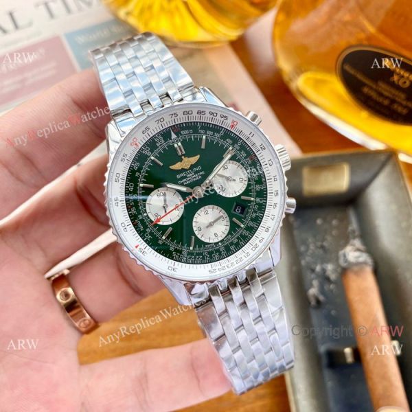 NEW! Swiss 7750 Breitling Navitimer Watch Green Dial Stainless steel 43mm NEW! Swiss 7750 Breitling Navitimer Watch Green Dial Stainless steel 43mm