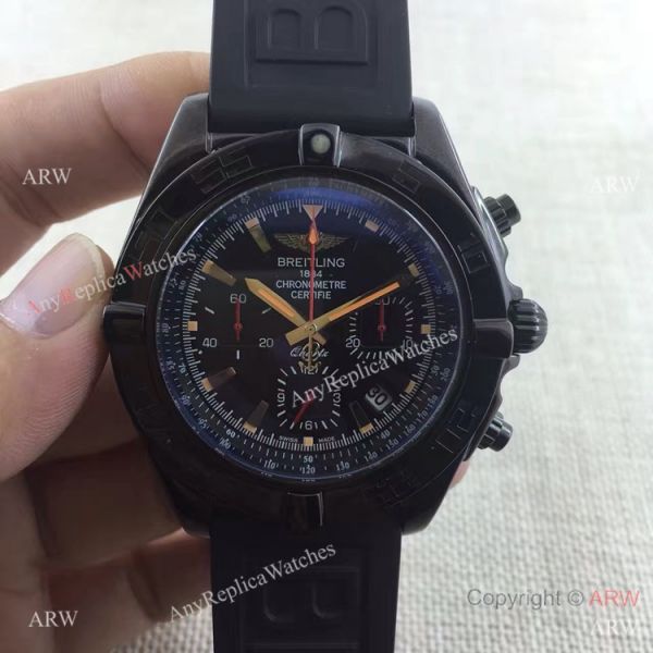 Copy Breitling Chronomat B01 Black Case RUBBER Strap Men Watch Copy Breitling Chronomat B01 Black Case RUBBER Strap Men Watch