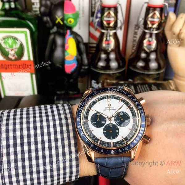High Quality Omega Clone Watch Omega Speedmaster Chrono Rose Gold Brown Watch High Quality Omega Clone Watch Omega Speedmaster Chrono Rose Gold Brown Watch