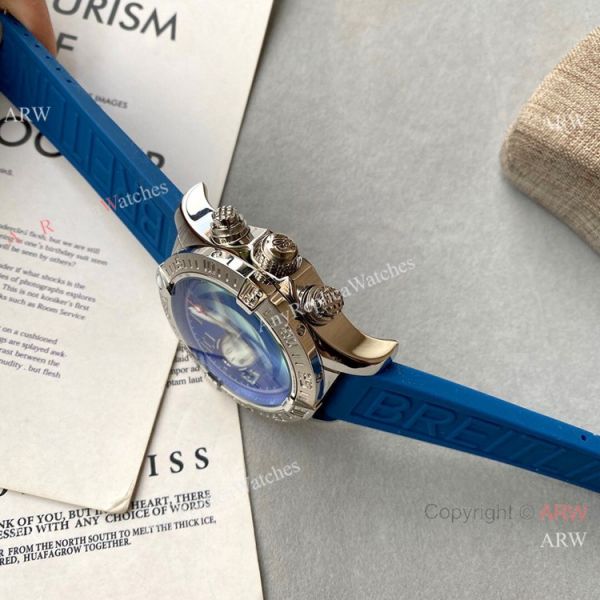 Copy Breitling Super Avenger II 45mm Watch Blue Rubber Strap Copy Breitling Super Avenger II 45mm Watch Blue Rubber Strap
