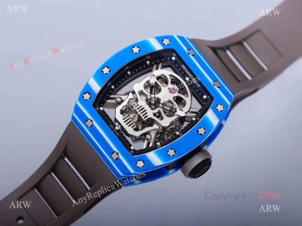 Replica Richard Mille Skull Blue Bezel RM 52-01 Watch for men Replica Richard Mille Skull Blue Bezel RM 52-01 Watch for men