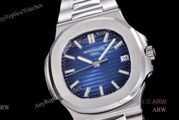 (GR) V2 Version Patek Philippe Nautilus Blue Dial Stainless Steel Swiss Replica Watches (GR) V2 Version Patek Philippe Nautilus Blue Dial Stainless Steel Swiss Replica Watches