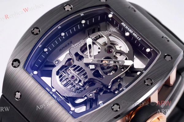 Best Replica All Black Richard Mille RM 052-01 Skull Watches With Black Ceramic Bezel Best Replica All Black Richard Mille RM 052-01 Skull Watches With Black Ceramic Bezel