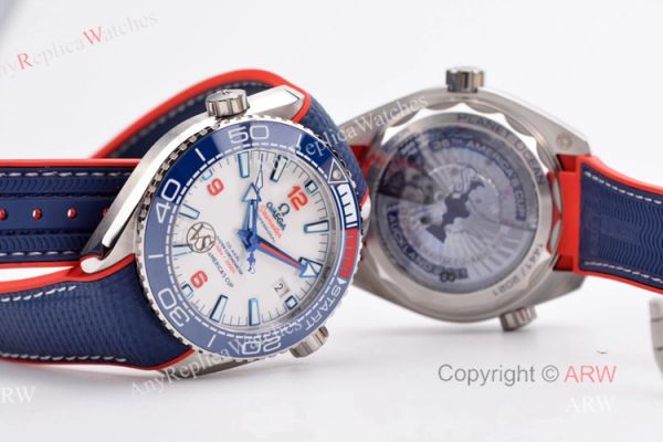 VS Factory Omega Seamaster Planet Ocean 600m White Red Blue Ceramic Bezel Americas Cup Replica Watch VS Factory Omega Seamaster Planet Ocean 600m White Red Blue Ceramic Bezel Americas Cup Replica Watch