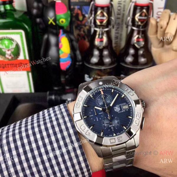 Tag Heuer Aquaracer Calibre 16 Chronograph Watches Ss Gray Face Tag Heuer Aquaracer Calibre 16 Chronograph Watches Ss Gray Face