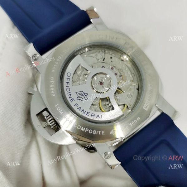 New arrival Panerai Luminor GMT PAM 01033 Blue Rubber Strap Watch New arrival Panerai Luminor GMT PAM 01033 Blue Rubber Strap Watch