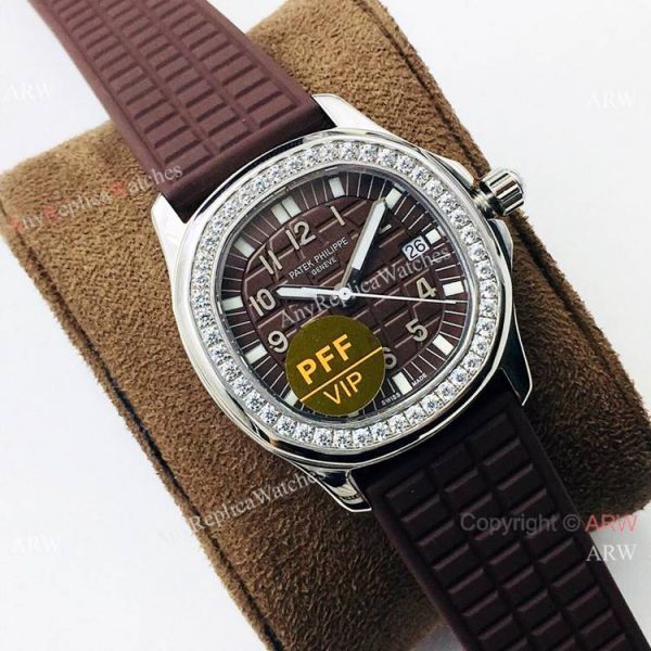 PFF Swiss Copy Patek Philippe Aquanaut Luce Watch Chocolate Face Ladies PFF Swiss Copy Patek Philippe Aquanaut Luce Watch Chocolate Face Ladies