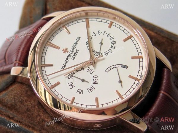 Swiss Grade Copy Vacheron Constantin Traditionnelle Complications AI Watch Rose Gold White Face Swiss Grade Copy Vacheron Constantin Traditionnelle Complications AI Watch Rose Gold White Face