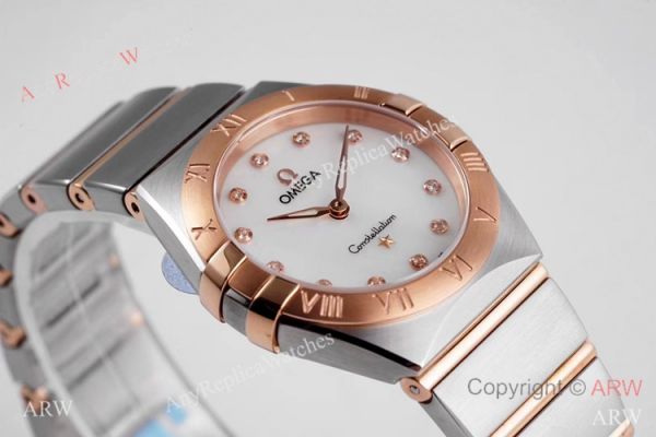 NEW! Swiss Copy Omega Constellation 28mm Quartz Watch 2-Tone Rose Gold NEW! Swiss Copy Omega Constellation 28mm Quartz Watch 2-Tone Rose Gold
