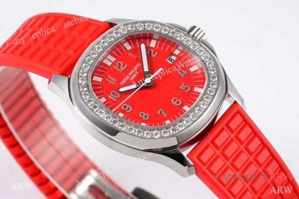 PPF Swiss Copy Patek Philippe Aquanaut Luce Quartz Watch Red Dial PPF Swiss Copy Patek Philippe Aquanaut Luce Quartz Watch Red Dial