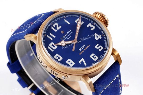 Swiss Replica Zenith Pilot Type 20 Extra Special Watch Bronze Case Blue Dial Swiss Replica Zenith Pilot Type 20 Extra Special Watch Bronze Case Blue Dial