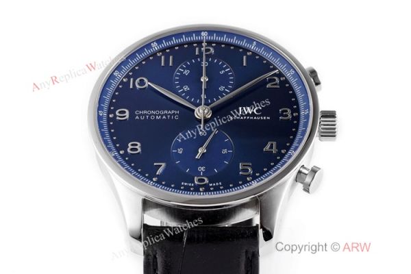 New! Swiss Replica IWC Schaffhausen Portugieser Chronograph Watch Blue Dial New! Swiss Replica IWC Schaffhausen Portugieser Chronograph Watch Blue Dial