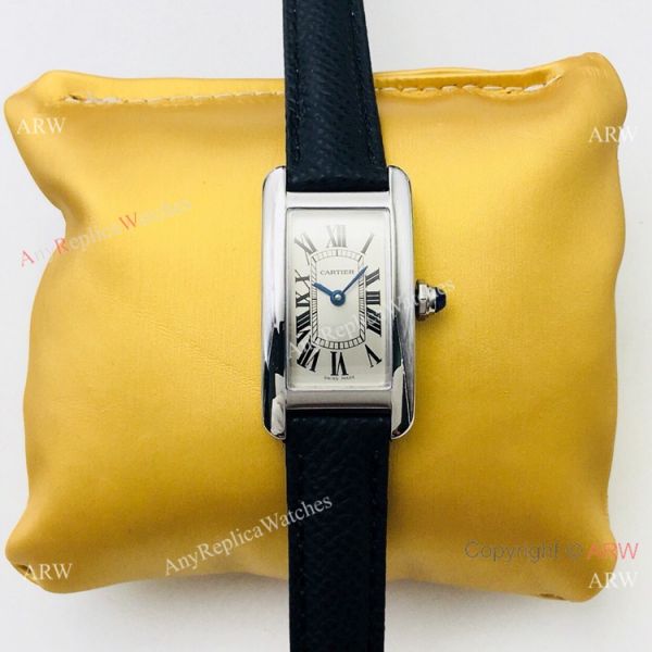 Swiss Replica Cartier Tank Americaine Lady Watches SS White Face Swiss Replica Cartier Tank Americaine Lady Watches SS White Face