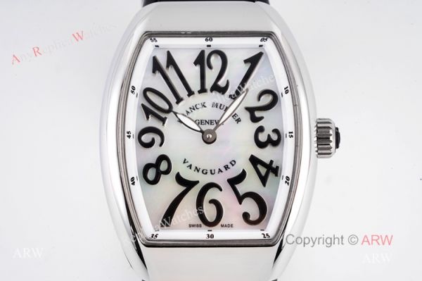 New V32 Franck Muller Vanguard Women Watch Replia with Black Leather Band New V32 Franck Muller Vanguard Women Watch Replia with Black Leather Band
