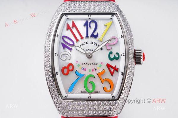 High Quality Replica Franck Muller Vanguard Color Dreams Women Watch With Diamonds High Quality Replica Franck Muller Vanguard Color Dreams Women Watch With Diamonds