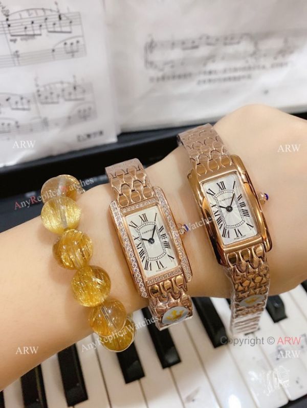 2020 NEW! Replica Cartier Tank AmEricaine Watch Rose Gold Quartz Movement 2020 NEW! Replica Cartier Tank AmEricaine Watch Rose Gold Quartz Movement