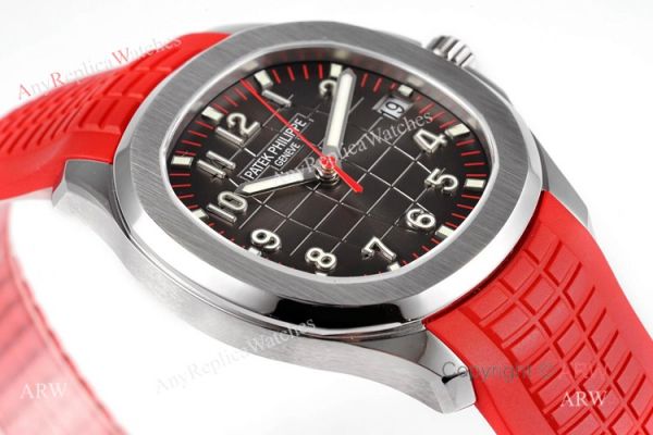 (ZF)AAA Replica Patek Philippe Aquanaut Red Strap Grey Dial Swiss 324 Watch For Men (ZF)AAA Replica Patek Philippe Aquanaut Red Strap Grey Dial Swiss 324 Watch For Men