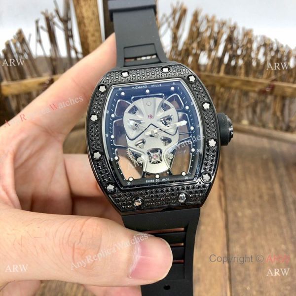 NEW! Copy Richard Mille RM52-06 Mask Watches Rose Gold Skull Diamond Case NEW! Copy Richard Mille RM52-06 Mask Watches Rose Gold Skull Diamond Case