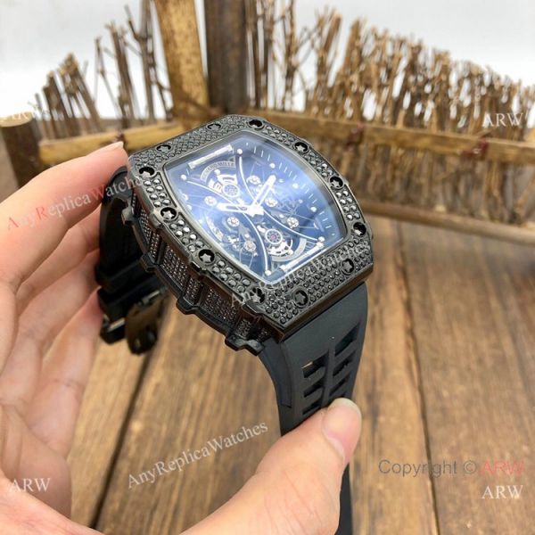 New Copy Richard Mille RM 53-01 Pablo Macdonough Watch All Black with Diamond New Copy Richard Mille RM 53-01 Pablo Macdonough Watch All Black with Diamond