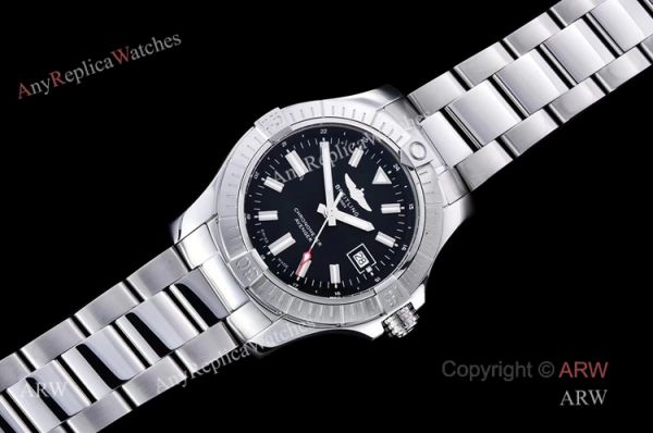 (GF) High Quality Replica Breitling Avenger 43mm Black Dial Stainless Steel Asia 2824 Watch (GF) High Quality Replica Breitling Avenger 43mm Black Dial Stainless Steel Asia 2824 Watch